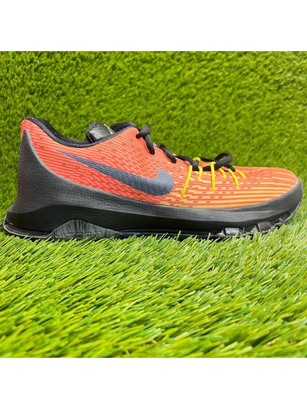 Nike KD 8 Kevin Durant Boys Size 6.5Y Orange Black‎ Basketball Shoes Sneakers